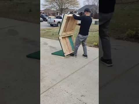 Portable Pitching Mound with Wheels.