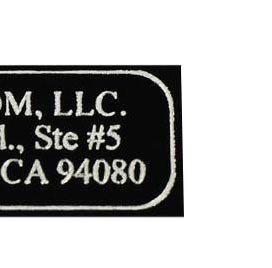 3″x1″ Silver Text on Black Plate