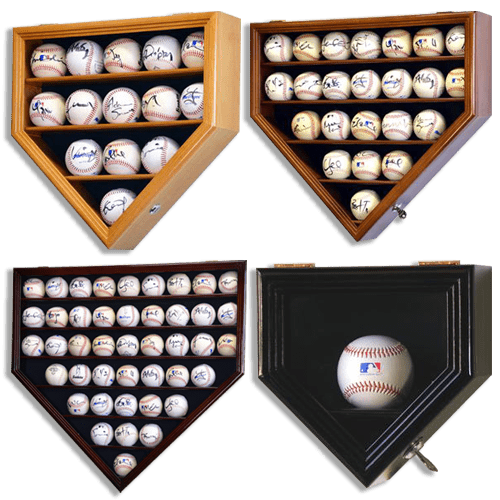 Baseball Shelf Organizer-Baseball Rack-Baseball Holder-Ball Case-Baseball Storage Wood Home Run Ball Holder