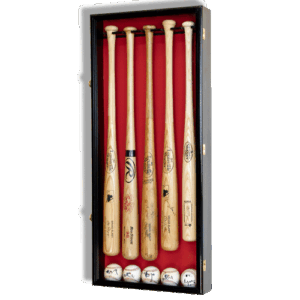 5 Baseball / Bat display Case