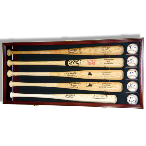 98% UV Mini Baseball Bat 18" Shadow Box Display Case Holds 30 Mini Bats Locks 