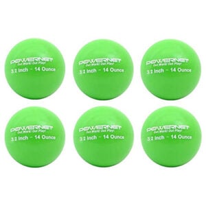 PowerNet Heavy Weighted Training Balls 3.2 Inch - 3.2" 14 Oz Green 6 pack