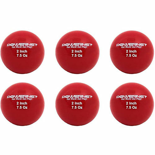 PowerNet 2" Micro Weighted Training Balls - 7.5 Oz Red