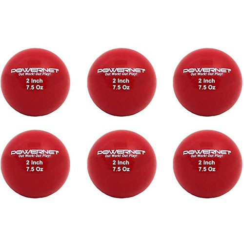 PowerNet 16 Ounce Weighted Training Balls for Baseball Power Development 6 Pack 